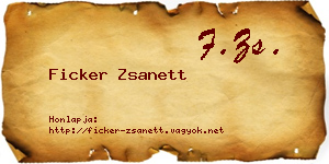 Ficker Zsanett névjegykártya