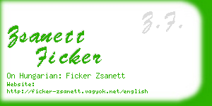 zsanett ficker business card